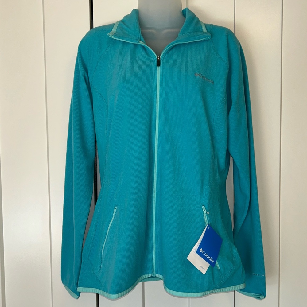New Columbia Sportswear Summit soft textured zip front jacket L